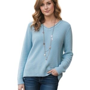 Croft & Barrow Sweater Roll Neck Preppy Chunky Womens L Cottage Y2K Boho Cotton